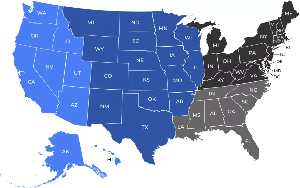CMS region map