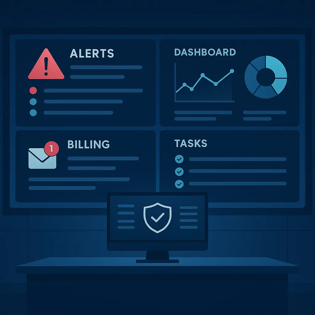 Stylized interface elements graphic